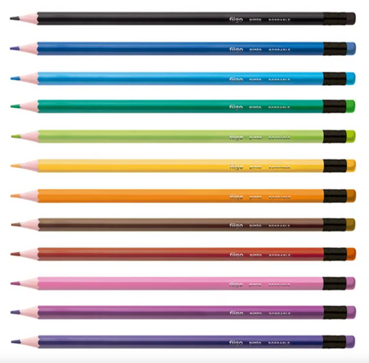 Lapices Colores Filgo Pinto Borrables X12