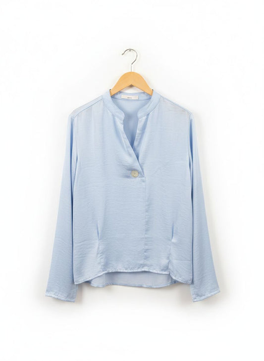 CAMISA SATINADA CELESTE CUATROASES