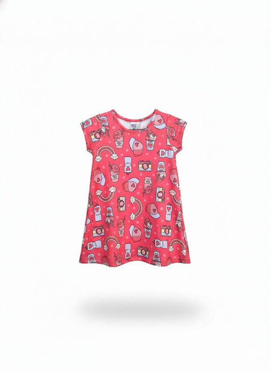 Vestido Pulla Bulla Estampa Rosa