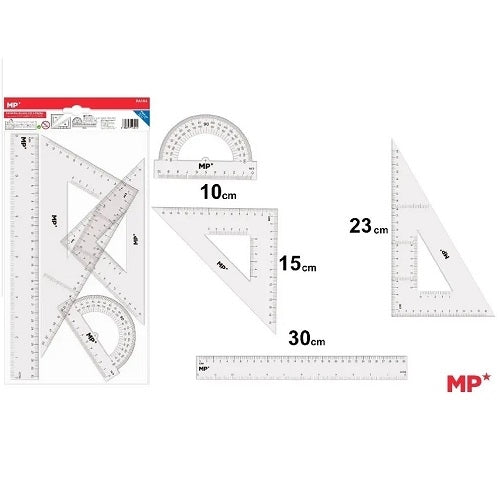 Juego de geometria 30cm main paper