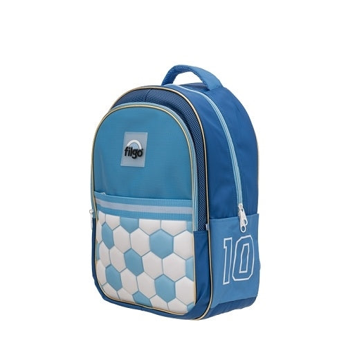 Mochila Filgo starpak 18¨ - futbol celeste-blanco