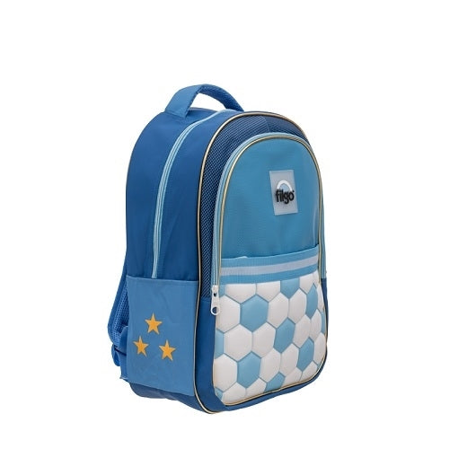 Mochila Filgo starpak 18¨ - futbol celeste-blanco