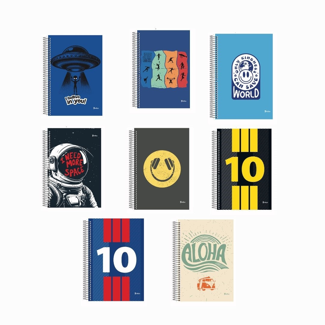 Pack X4 Cuadernola ilustra 96 hojas tapa dura