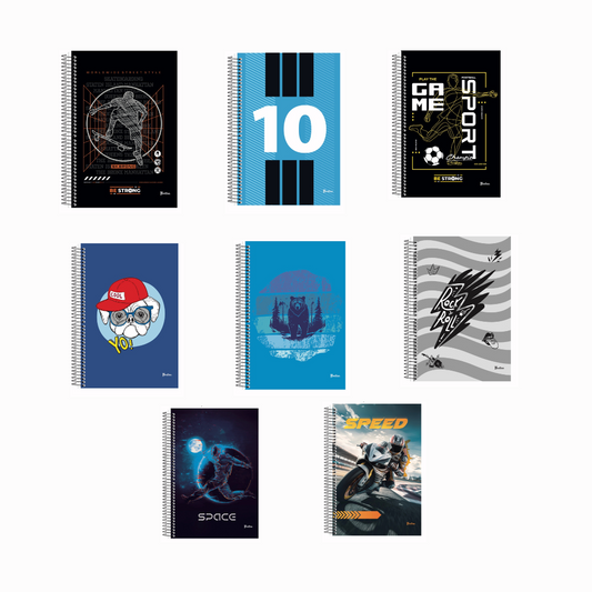 Pack X4 Cuadernola ilustra 96 hojas tapa dura