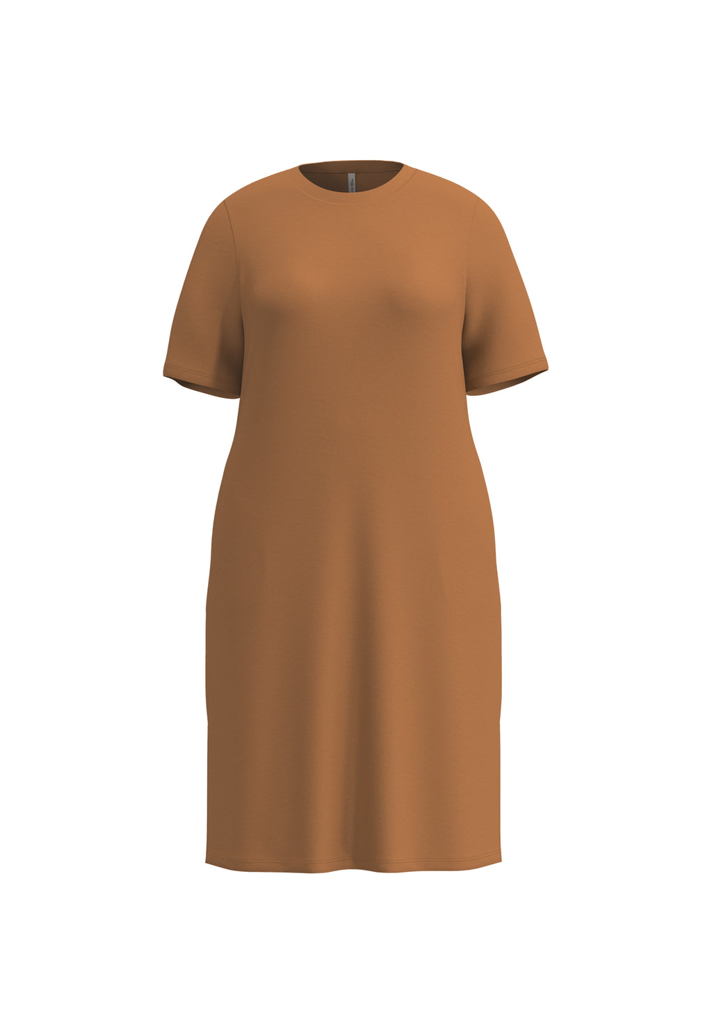 Vestido Midi Liso Lunender - Caramelo