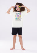 Conjunto Pijama Para Pintar Alakazoo - Blanco