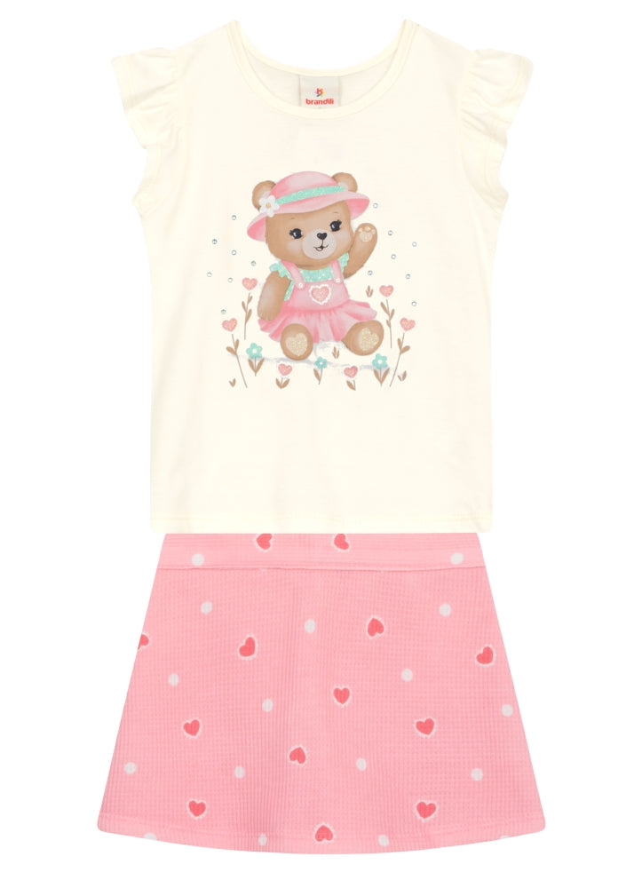 Conjunto Osito Brandili - Rosa