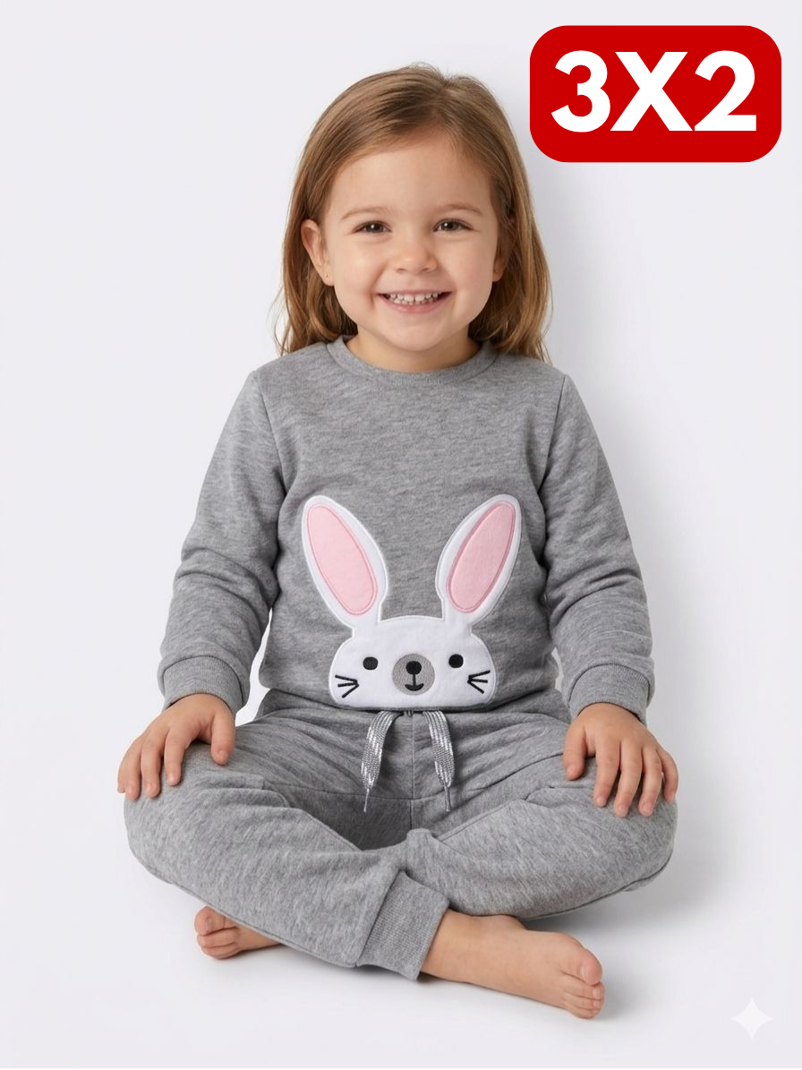 Conjunto conejo - Gris