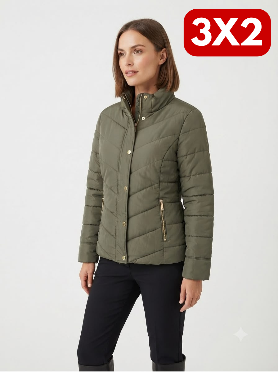 Campera Capitoneada C/Broches - Oliva