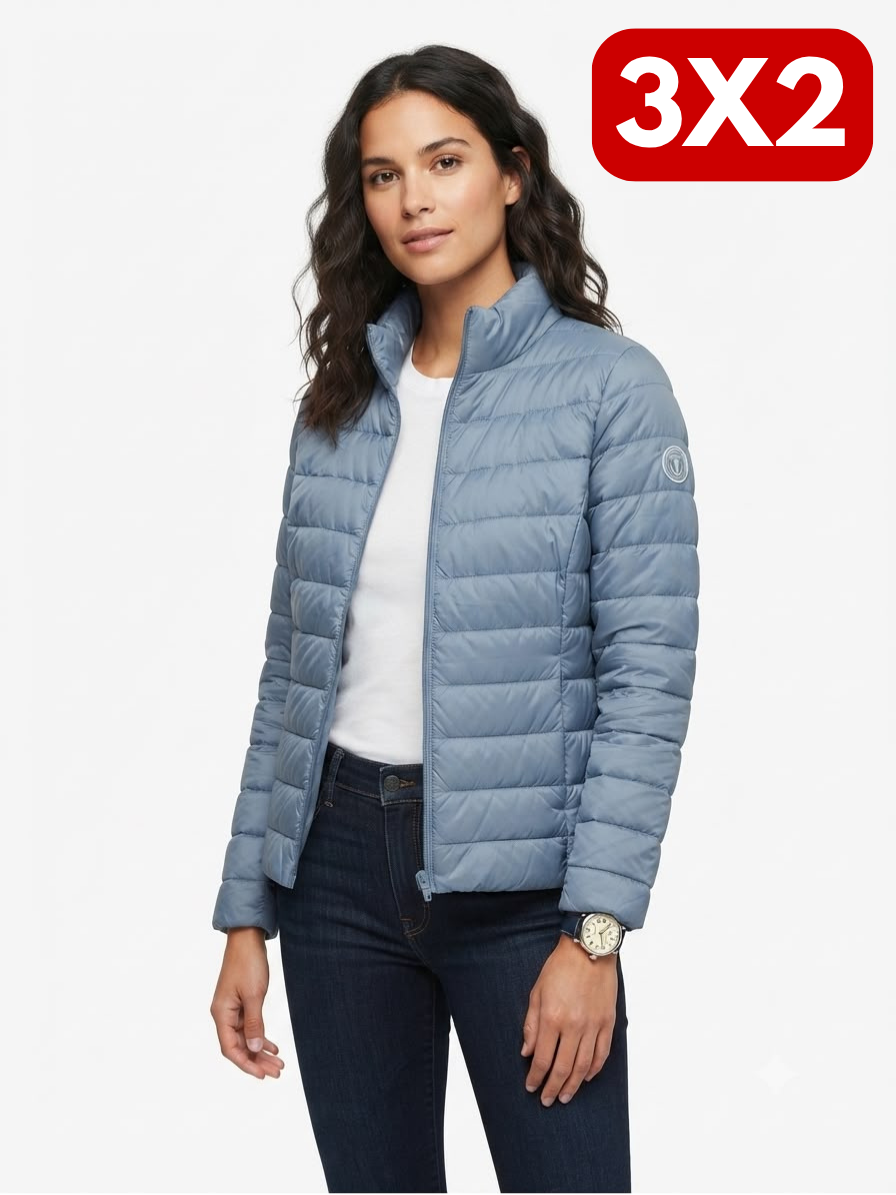 Campera Capitoneada Mujer - Azul