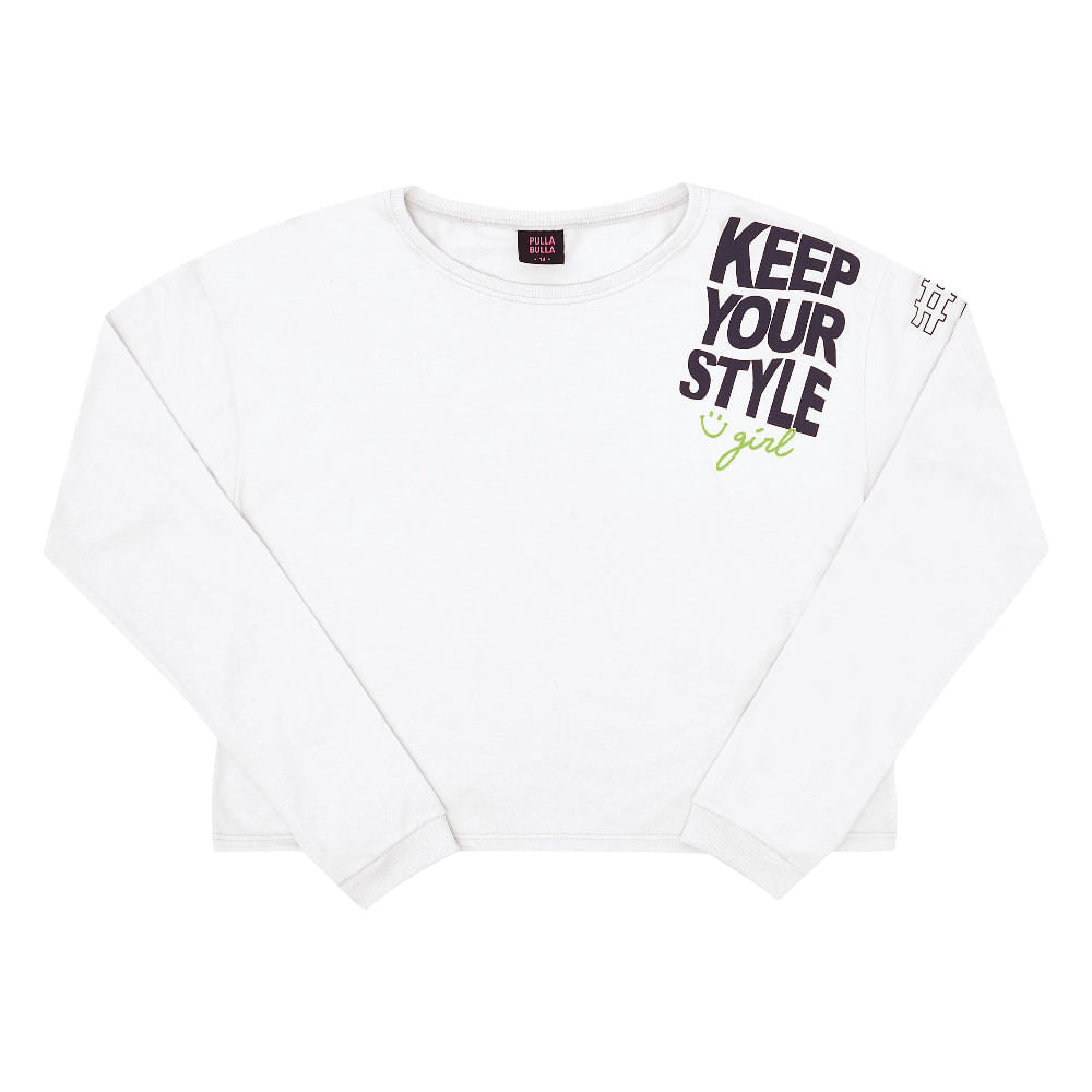 Remera Manga Larga Blanca
