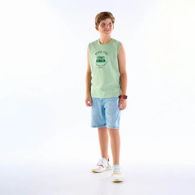 Musculosa Juvenil Pistacho