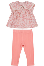 Conjunto Lino Floral Elian - Rosa