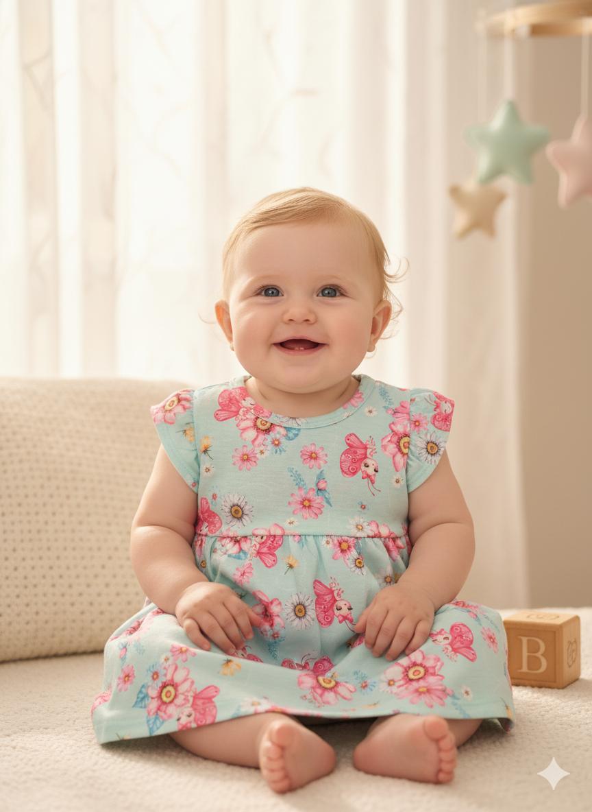 Vestido Alakazoo Estampa Verde Agua