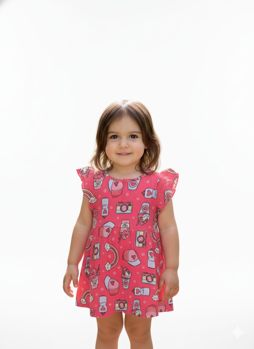 Vestido Pulla Bulla Estampa Rosa