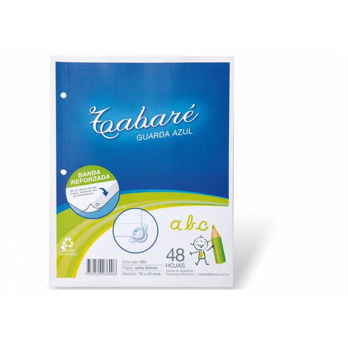 Hojas Tabaré Guarda Azul 48 Hojas