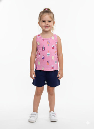 Conjunto Niña Helado Rosado