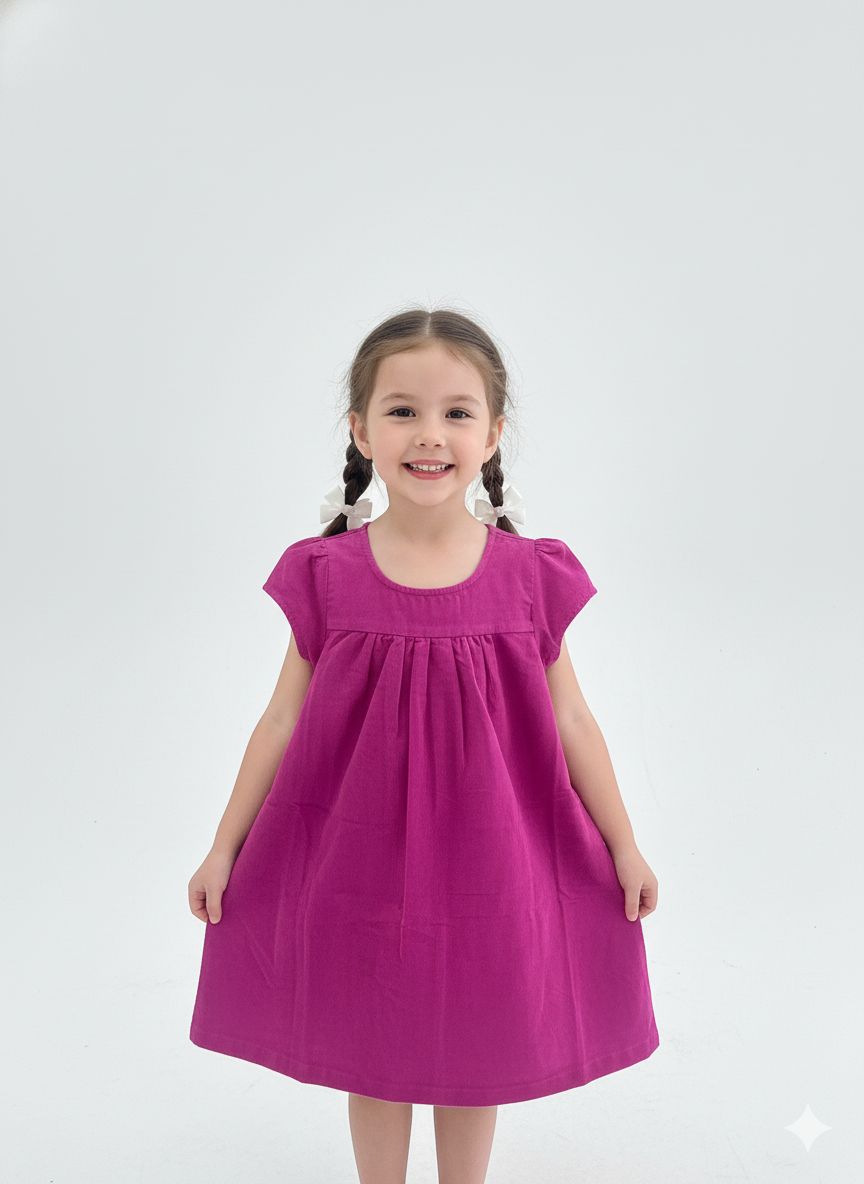 Vestido Magenta Pana