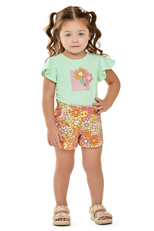 Conjunto Niña Flores