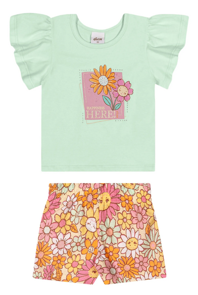 Conjunto Niña Flores