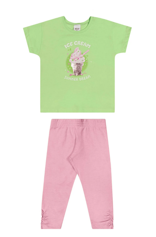 Conjunto Niña Helado Verde