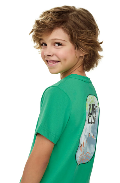 Remera Infantil Masculino Surf Verde