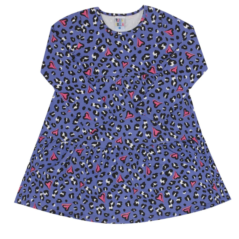 Vestido Bebe Animal Print Violeta