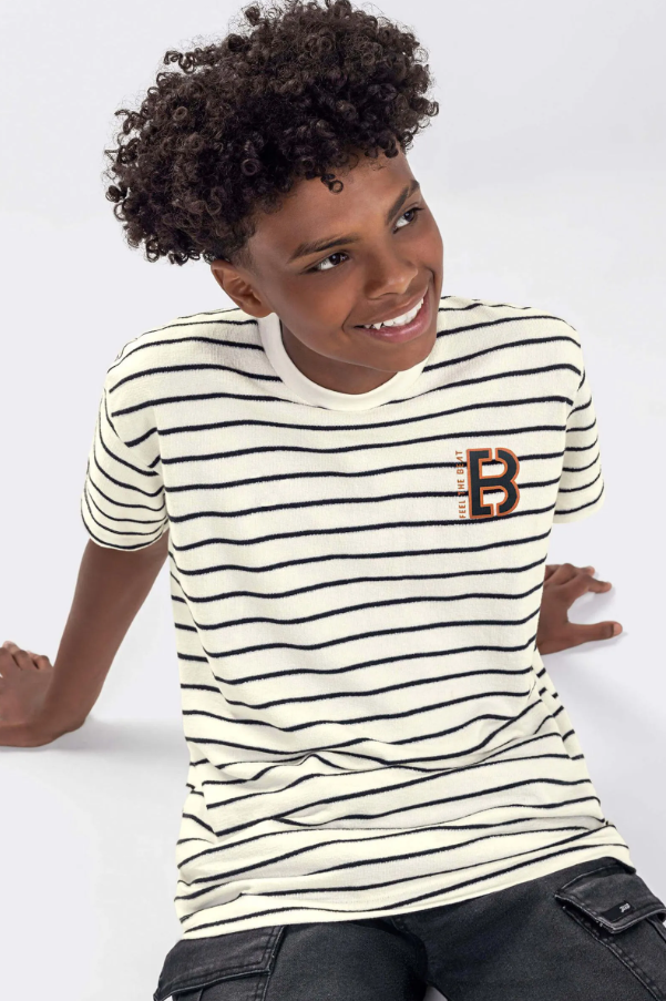 Remera Masculina Juvenil Rayas