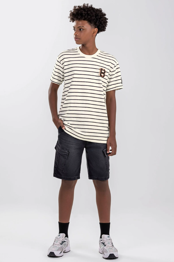 Remera Masculina Juvenil Rayas
