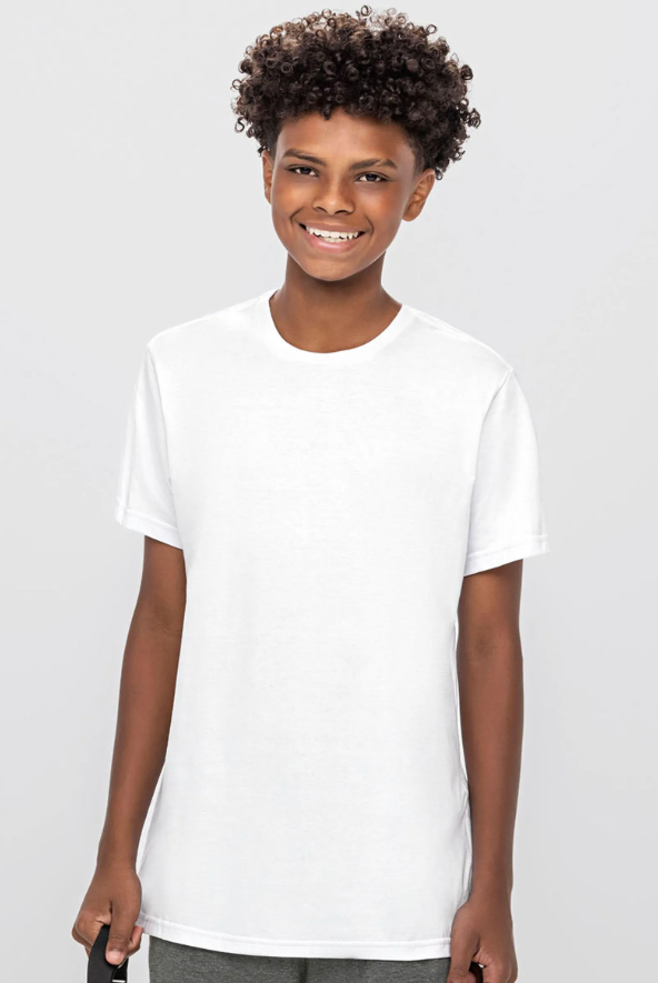 Remera Juvenil Masculina Blanca