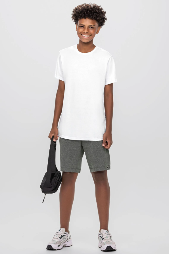 Bermuda Juvenil Masculina Gris