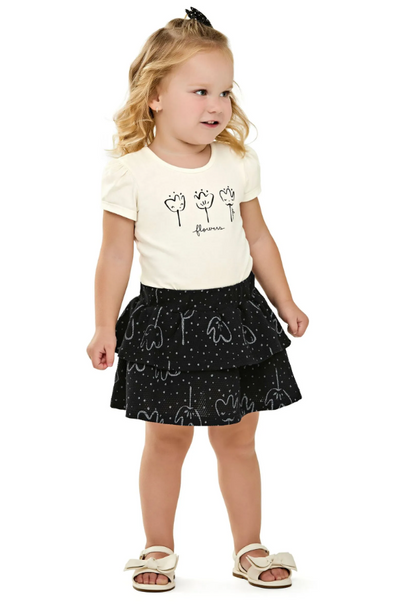 Conjunto Niña Con Pollera