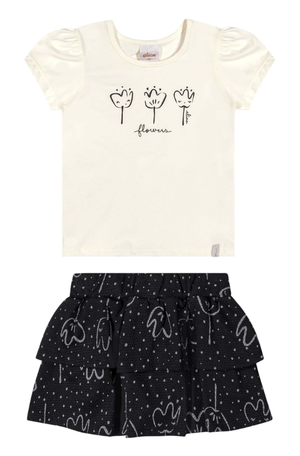 Conjunto Niña Con Pollera