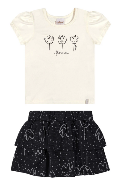 Conjunto Niña Con Pollera