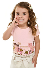 Remera Niña Estampa Rosa