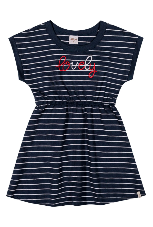 Vestido Niña Rayado Azul