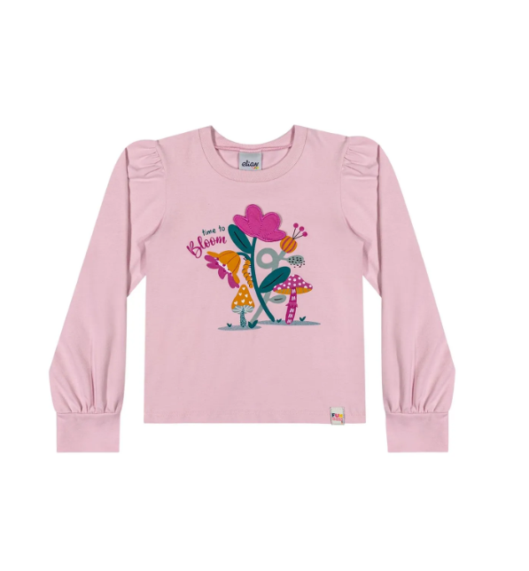 Remera Manga Larga Flores