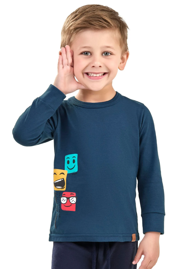 Remera Infantil Azul Elian