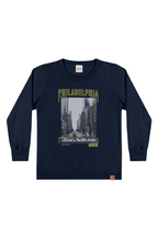 Remera Manga Larga Azul Elian