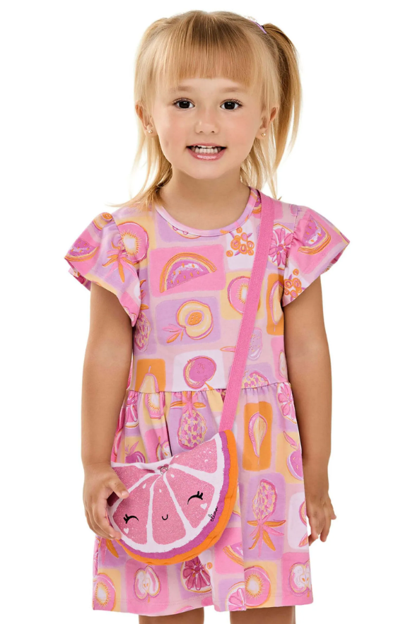 Vestido Frutas Con Bolso Elian