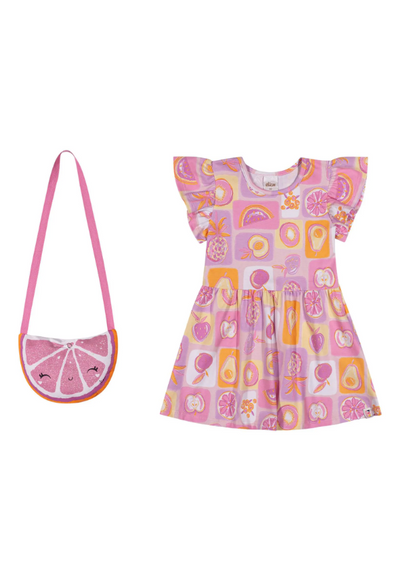 Vestido Frutas Con Bolso Elian