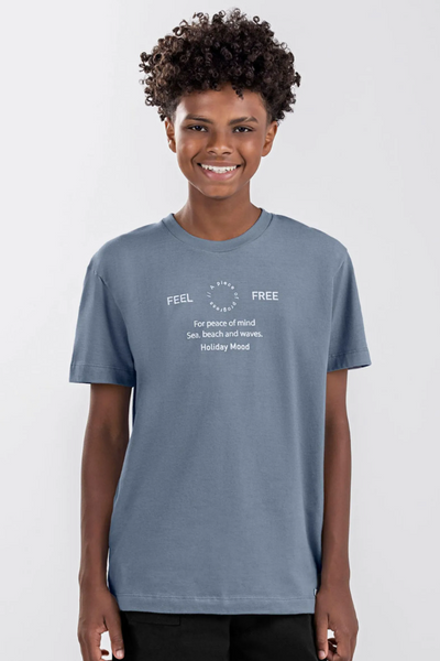 Remera Feel Free Eian Celeste