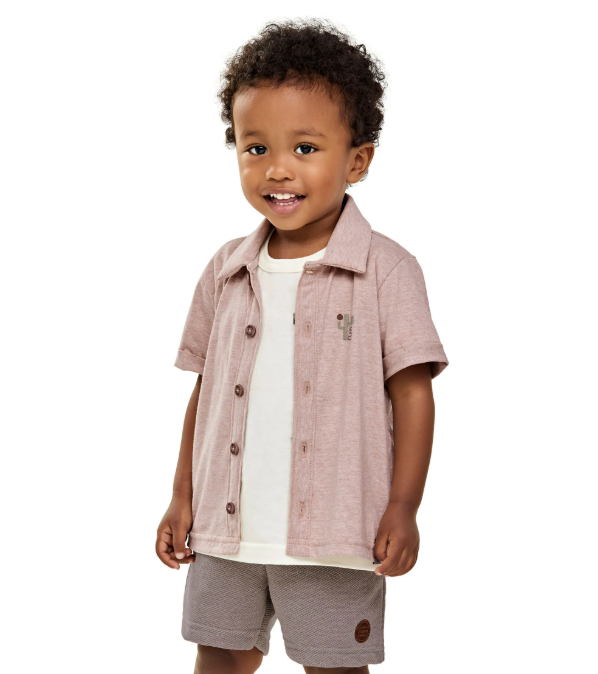 Camisa Infantil Elian Marron