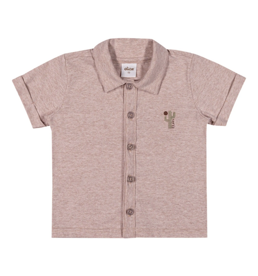 Camisa Infantil Elian Marron