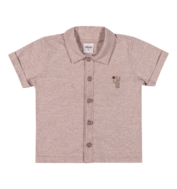 Camisa Infantil Elian Marron