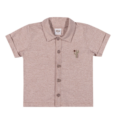Camisa Infantil Elian Marron