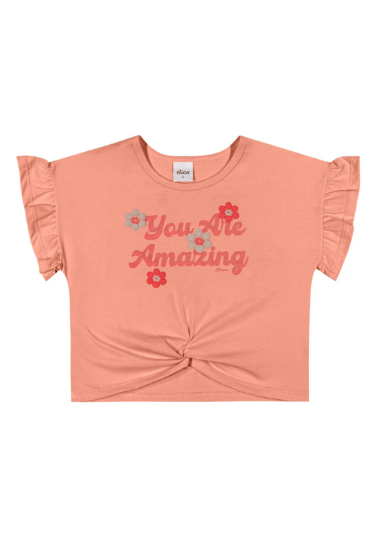 Remera Niña Naranja Elian