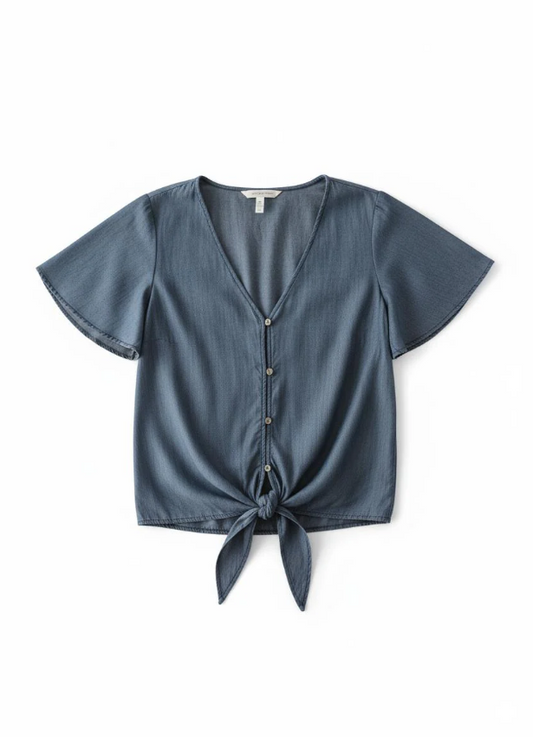 Blusa Jenera Con Nudo Cuatroases