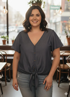 Blusa Jenera Con Nudo Cuatroases