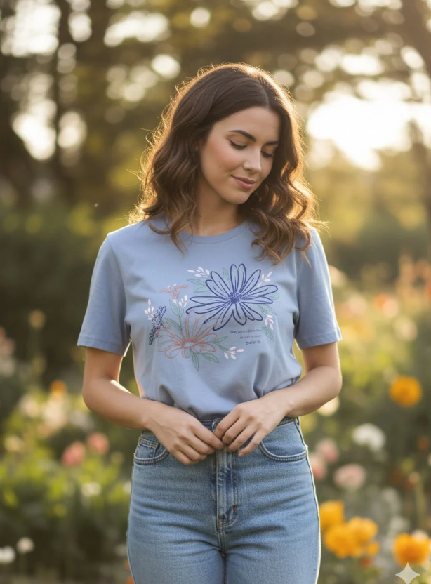 REMERAS FLORES MARIALICIA